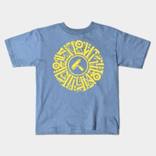 Migration III in gold yellow text Kids T-Shirt